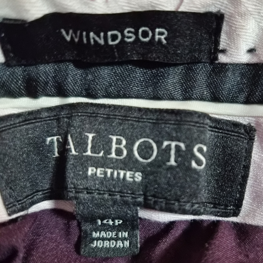 ​Talbots Petites Windsor Straight Leg Pants - Deep Burgundy Plum - Size 14P - Picture 3 of 11